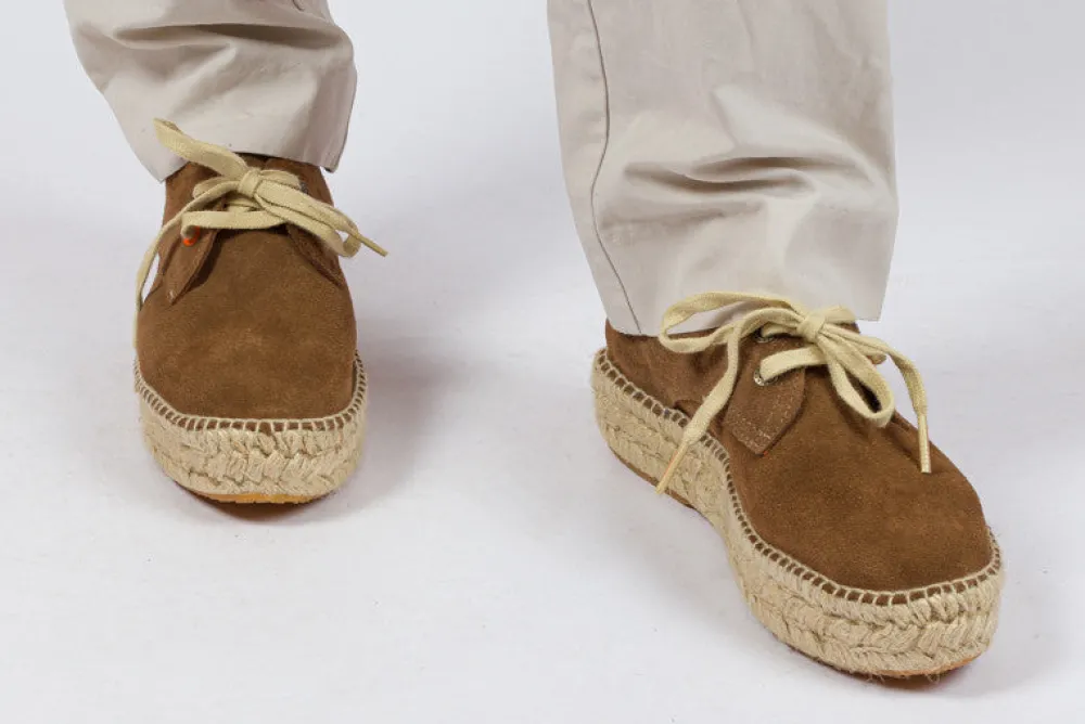 Abarca Shoes Alpargatas Con Cordones^Blucher Piel Tierra
