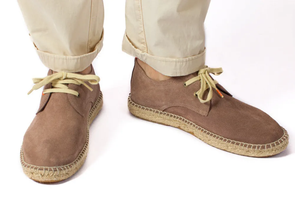 Abarca Shoes Alpargatas De Verano^Blucher Piel Topo