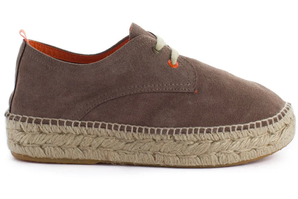 Abarca Shoes Alpargatas Con Cordones^Blucher Piel Topo