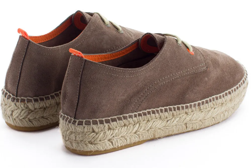 Abarca Shoes Alpargatas Con Cordones^Blucher Piel Topo