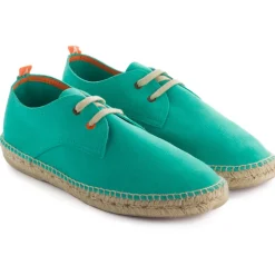 Abarca Shoes Alpargatas Con Cordones^Blucher Piel Turquesa