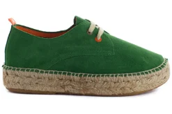 Abarca Shoes Alpargatas Con Cordones^Blucher Piel Verde