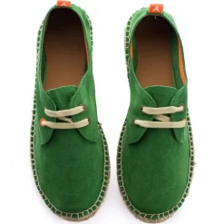 Abarca Shoes Alpargatas Con Cordones^Blucher Piel Verde