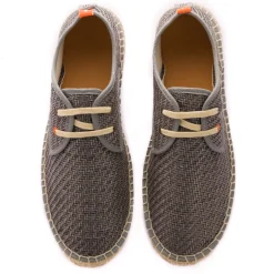 Abarca Shoes Alpargatas Con Cordones^Blucher Rafia Gris