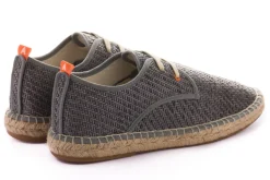 Abarca Shoes Alpargatas Con Cordones^Blucher Rafia Gris