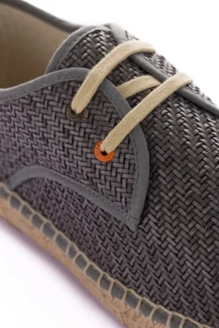 Abarca Shoes Alpargatas De Verano^Blucher Rafia Gris