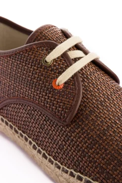 Abarca Shoes Alpargatas Con Cordones^Blucher Rafia Marron