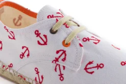 Abarca Shoes Alpargatas De Verano^Blucher Terra Anclas Blanco