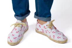Abarca Shoes Alpargatas De Verano^Blucher Terra Anclas Blanco