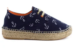 Abarca Shoes Alpargatas Con Cordones^Blucher Terra Anclas Marino