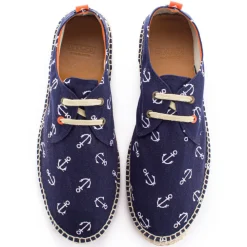 Abarca Shoes Alpargatas Con Cordones^Blucher Terra Anclas Marino