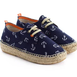 Abarca Shoes Alpargatas De Verano^Blucher Terra Anclas Marino