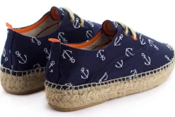 Abarca Shoes Alpargatas De Verano^Blucher Terra Anclas Marino