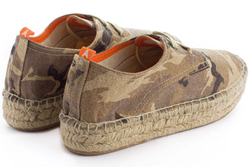 Abarca Shoes Alpargatas De Verano^Blucher Terra Camuflaje Camel