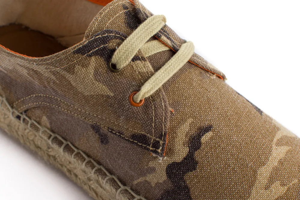 Abarca Shoes Alpargatas De Verano^Blucher Terra Camuflaje Camel