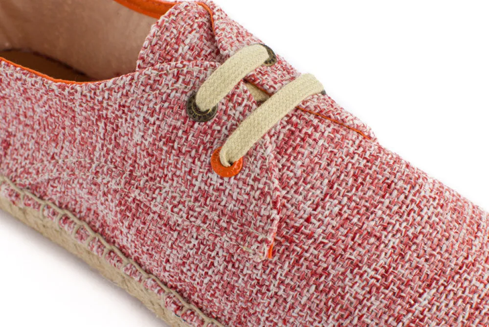 Abarca Shoes Alpargatas De Verano^Blucher Terra Casa Blanca Rojo
