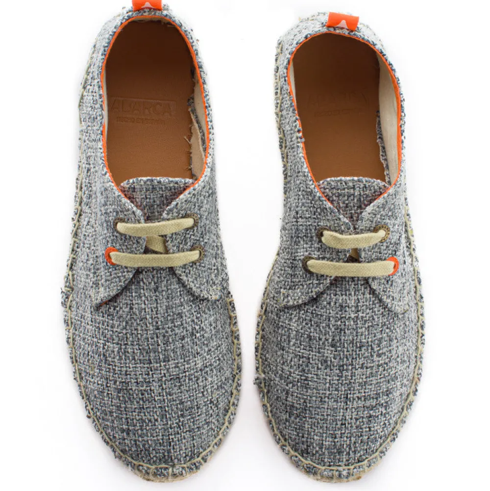 Abarca Shoes Alpargatas Con Cordones^Blucher Terra Casa Blanca Negro