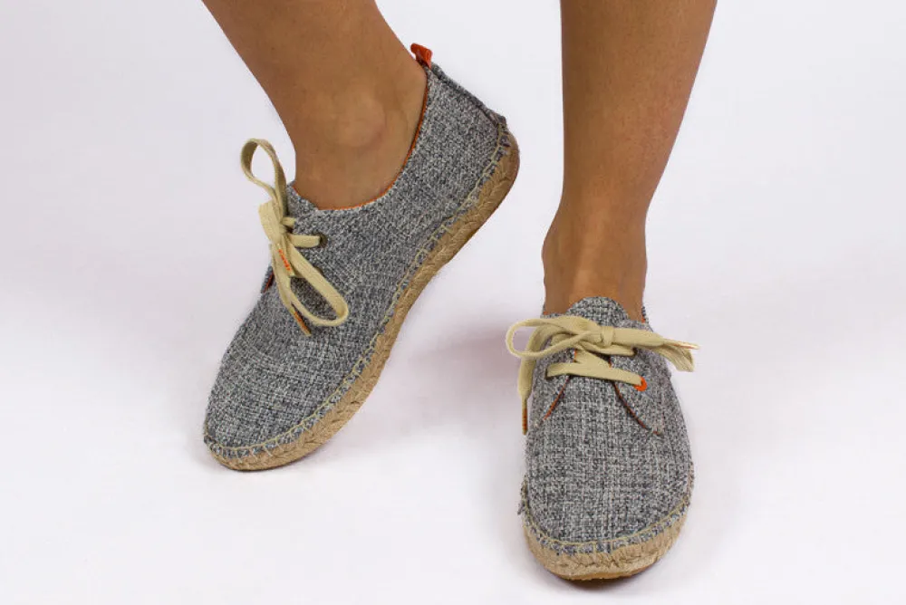 Abarca Shoes Alpargatas Con Cordones^Blucher Terra Casa Blanca Negro