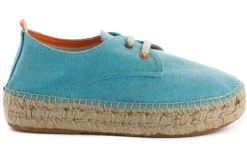 Abarca Shoes Alpargatas Con Cordones^Blucher Terra Celeste