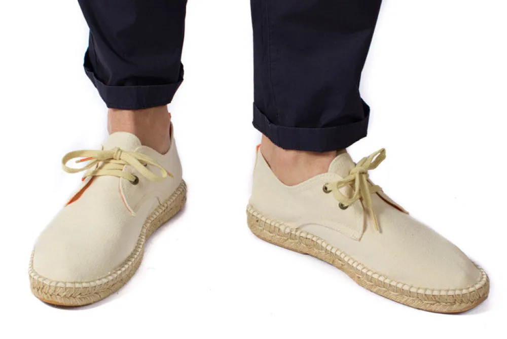 Abarca Shoes Alpargatas Con Cordones^Blucher Terra Crudo