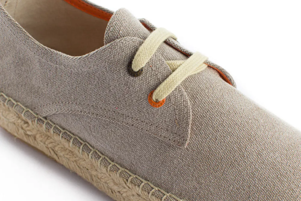 Abarca Shoes Alpargatas Con Cordones^Blucher Terra Panna