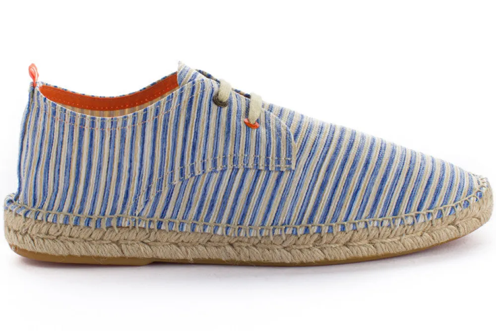 Abarca Shoes Alpargatas Con Cordones^Blucher Terra Rayas Azules