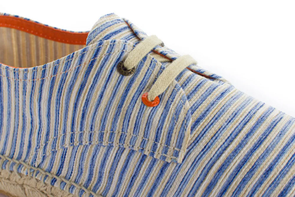 Abarca Shoes Alpargatas Con Cordones^Blucher Terra Rayas Azules