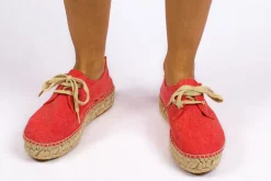 Abarca Shoes Alpargatas Con Cordones^Blucher Terra Rojo