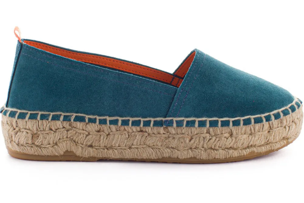 Abarca Shoes Alpargatas Yute^Camping Piel Aguamar