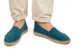 Abarca Shoes Alpargatas Yute^Camping Piel Aguamar