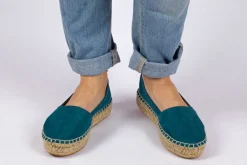 Abarca Shoes Alpargatas De Verano^Camping Piel Aguamar
