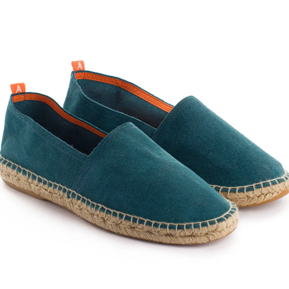 Abarca Shoes Alpargatas De Verano^Camping Piel Aguamar