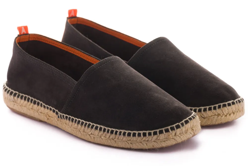 Abarca Shoes Alpargatas De Verano^Camping Piel Antracita