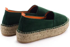 Abarca Shoes Alpargatas De Verano^Camping Piel Esmeralda