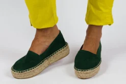 Abarca Shoes Alpargatas Yute^Camping Piel Esmeralda