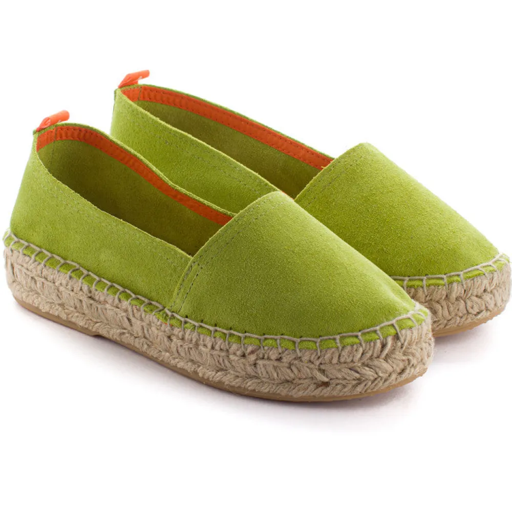 Abarca Shoes Alpargatas De Verano^Camping Piel Pistacho