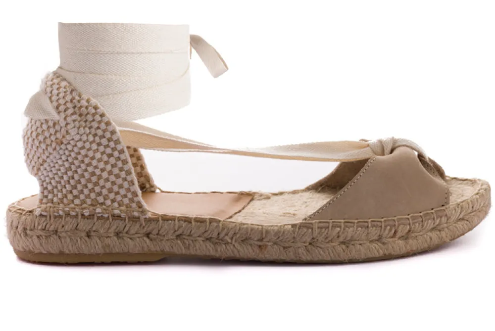 Abarca Shoes Alpargatas Yute^Menorquinas Cinta Nobuck Hielo