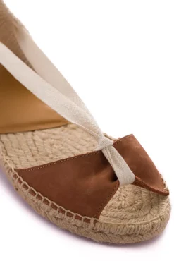 Abarca Shoes Alpargatas Yute^Menorquinas Cinta Nobuck Brandy