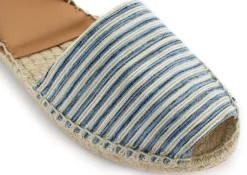 Abarca Shoes Alpargatas De Verano^Menorquinas Piel Con Rayas Azules