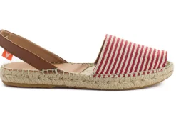Abarca Shoes Menorquinas^Menorquinas Piel Con Rayas Rojas