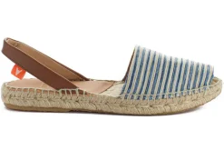 Abarca Shoes Menorquinas^Menorquinas Piel Con Rayas Azules