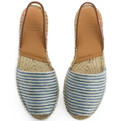 Abarca Shoes Menorquinas^Menorquinas Piel Con Rayas Azules