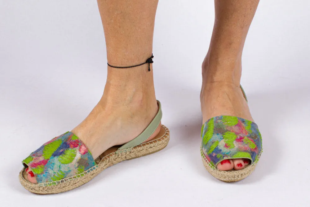 Abarca Shoes Menorquinas^Menorquinas Piel Fantasia Pistacho