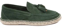 Abarca Shoes Alpargata Mocasín^Mocasín Borlas Piel Esmeralda 17
