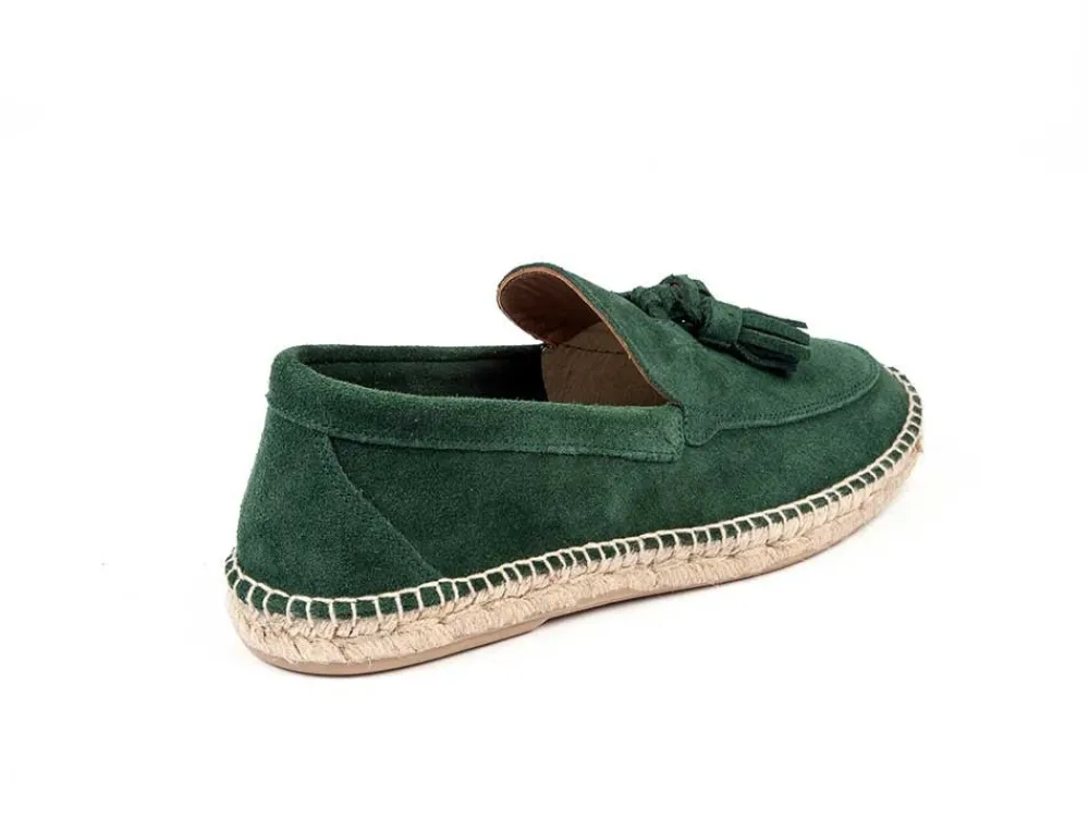Abarca Shoes Alpargatas De Verano^Mocasín Borlas Piel Esmeralda 17