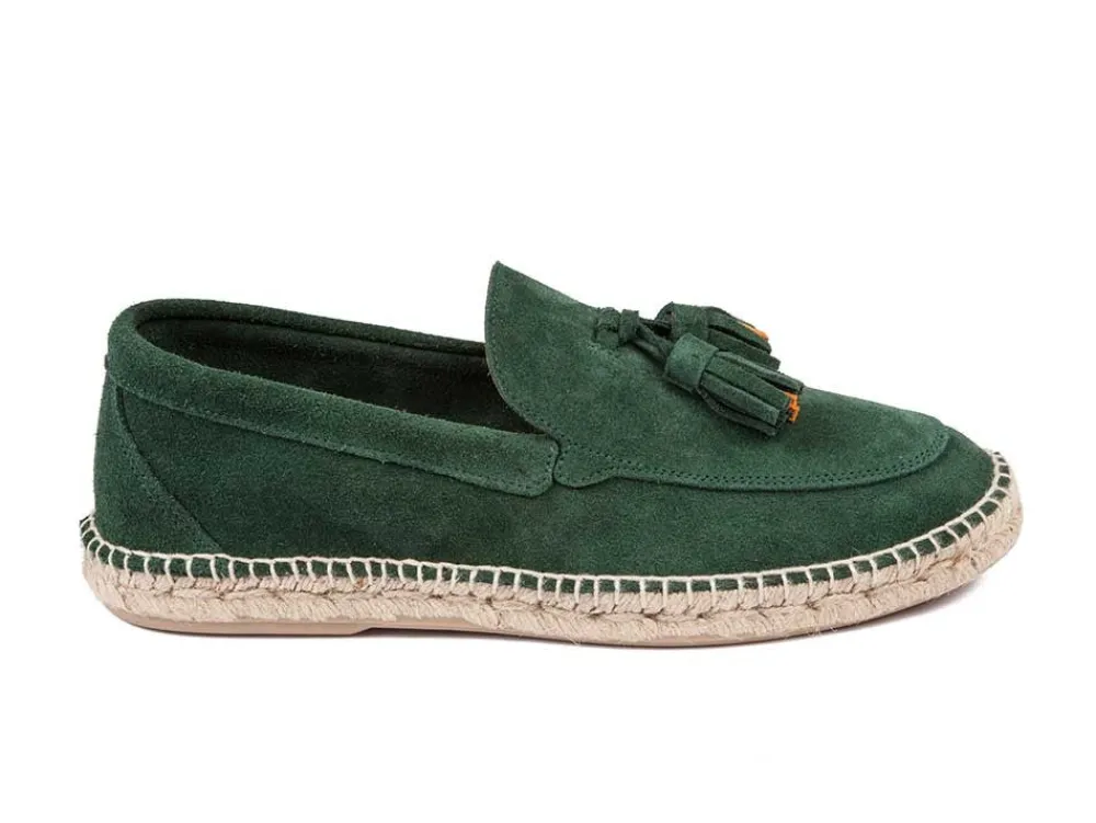 Abarca Shoes Alpargatas De Verano^Mocasín Borlas Piel Esmeralda 17