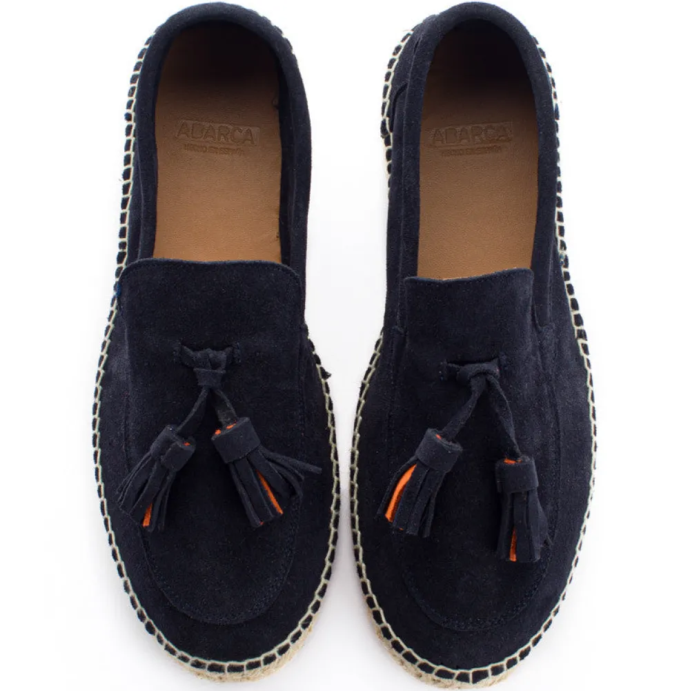 Abarca Shoes Alpargatas De Verano^Mocasín Borlas Piel Marino