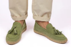Abarca Shoes Alpargata Mocasín^Mocasín Borlas Piel Menta