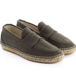 Abarca Shoes Alpargata Mocasín^Mocasín Lino Viejo Kaki