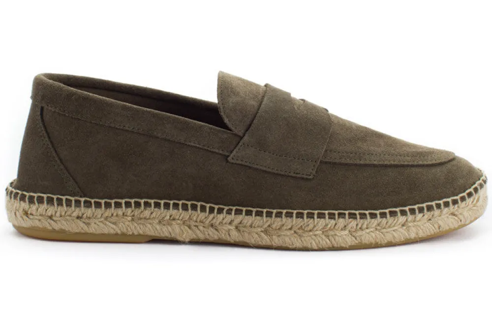Abarca Shoes Alpargata Mocasín^Mocasín Piel Kaki 19